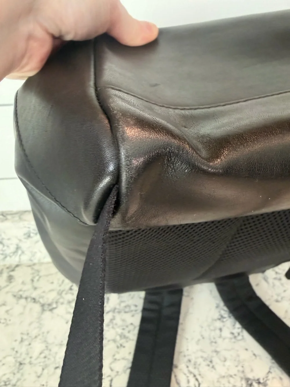 Coach Track Backpack Black leather gunmetal closures - Picture 15 of 16